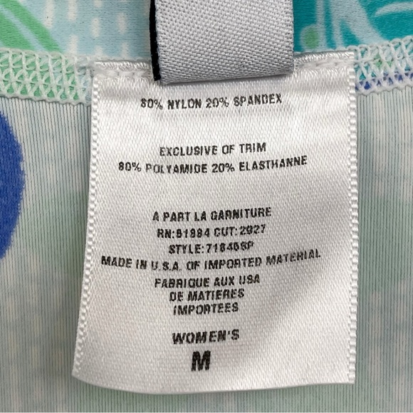 Patagonia Water Girl Short Sleeve Mock Neck Floral Hawaiian Rashguard Sz M - Picture 7 of 9